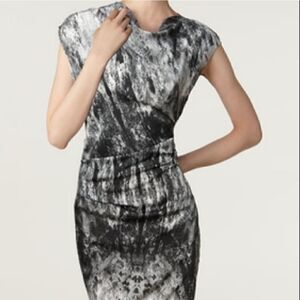 EC HELMUT LANG SILK HEATHEN DRESS, AS SEEN ON CELEBRITIES SZ. 0